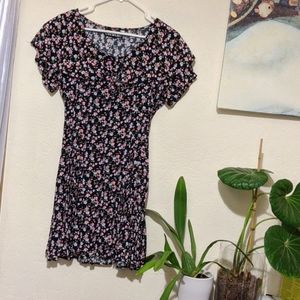 Floral Sailor Collared Dress